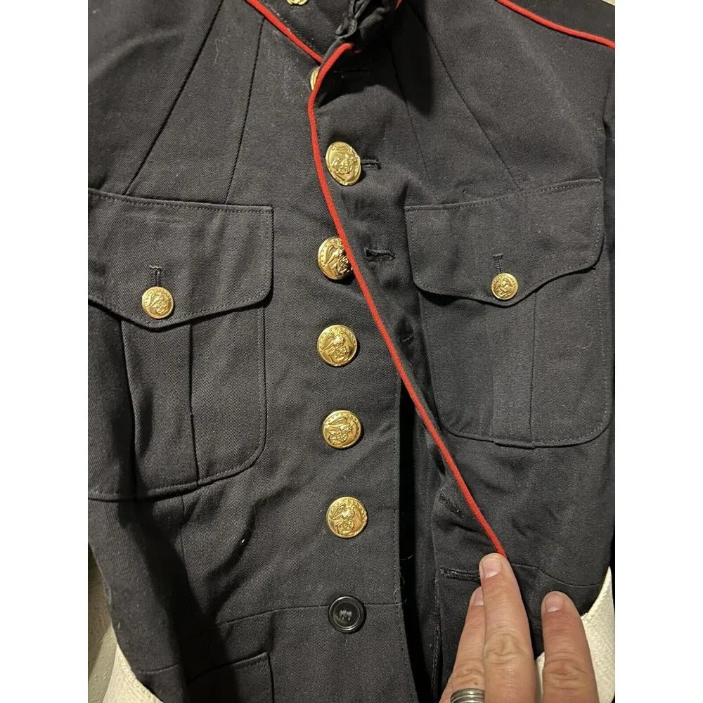 USMC‎ US MARINE CORPS DRESS BLUES JACKET 18” CHEST 1976 Military USA VTG